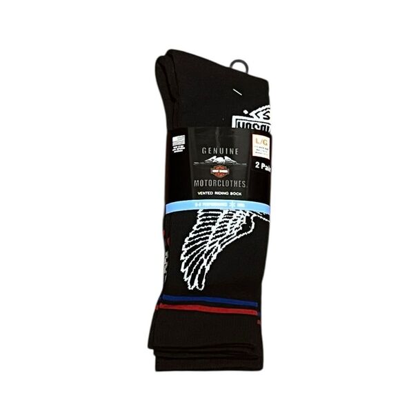 Harley-Davidson Wolverine Patriotic Riding Socks, 2 Pairs, Size L, NWT - Picture 2 of 6